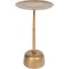 imageCreative CoOp Vintage Aluminum Side Table Antique Brass Finish