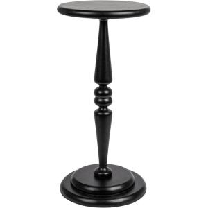 imageCreative CoOp Bishop Pedestal Cocktail Side Table Dark ChestnutBlack