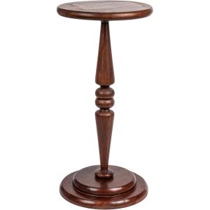 imageCreative CoOp Bishop Pedestal Cocktail Side Table Dark ChestnutDark Chestnut
