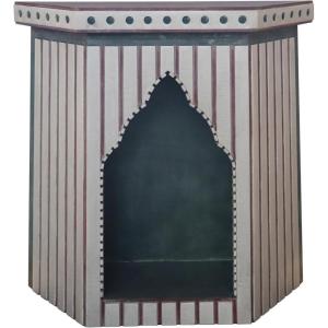 imageCreative CoOp Decorative Wood Painted Fireplace Mantel Multicolor