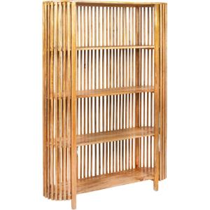 imageCreative CoOp Mango Wood Slatted 4 Shelves Bookcase NaturalNatural