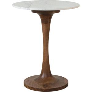 imageCreative CoOp Mango Wood and Marble Tulip Table Natural
