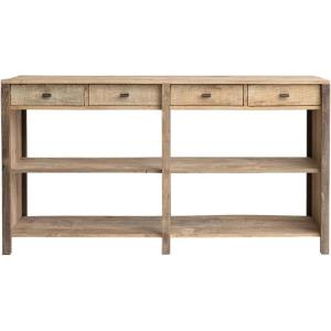 imageCreative CoOp Reclaimed Wood Console Table with 4 Drawers 4 Storage Sections Natural Sideboard