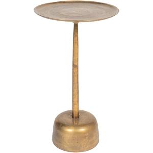 imageCreative CoOp Vintage Aluminum Side Table Antique Brass Finish