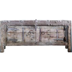 imageCreative CoOp Wood ampamp Metal Console with Shelves each will vary