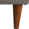 imageCreative CoOp Atley Upholstered Modern Ottoman with Storage and Solid Wood Legs Ash Grey Vegan LeatherGrey Fabric
