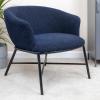 imageCreative CoOp Bowery Boucle Upholstered Armchair Dark Blue Accent Chair