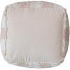 imageCreative CoOp Cotton Tufted Pouf with Plaid Pattern Blush and Cream