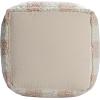 imageCreative CoOp Cotton Tufted Pouf with Plaid Pattern Blush and Cream
