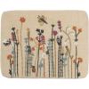 imageCreative CoOp Cotton Upholstered Stool with Floral Embroidery and Pine Wood Legs