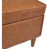 imageCreative CoOp Fabric Upholstered Bench with Storage BrownCognac Vegan Leather