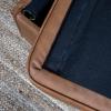 imageCreative CoOp Fabric Upholstered Bench with Storage BrownCognac Vegan Leather