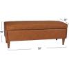 imageCreative CoOp Fabric Upholstered Bench with Storage BrownCognac Vegan Leather