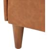 imageCreative CoOp Fabric Upholstered Bench with Storage BrownCognac Vegan Leather