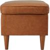 imageCreative CoOp Fabric Upholstered Bench with Storage BrownCognac Vegan Leather