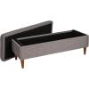imageCreative CoOp Fabric Upholstered Bench with Storage BrownGrey Fabric