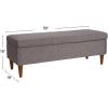 imageCreative CoOp Fabric Upholstered Bench with Storage BrownGrey Fabric