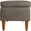 imageCreative CoOp Fabric Upholstered Bench with Storage BrownGrey Vegan Leather