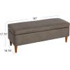 imageCreative CoOp Fabric Upholstered Bench with Storage BrownGrey Vegan Leather