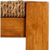 imageCreative CoOp Willowbrook Solid Wood and Natural Woven Seagrass Rope Counter Height Stool Honey Walnut FinishHoney Walnut Finish