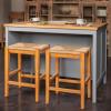 imageCreative CoOp Willowbrook Solid Wood and Natural Woven Seagrass Rope Counter Height Stool Honey Walnut FinishHoney Walnut Finish