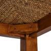 imageCreative CoOp Willowbrook Solid Wood and Natural Woven Seagrass Rope Counter Height Stool Honey Walnut FinishHoney Walnut Finish