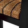 imageCreative CoOp Willowbrook Solid Wood and Natural Woven Seagrass Rope Counter Height Stool Honey Walnut FinishMahogany Black Finish