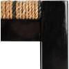 imageCreative CoOp Willowbrook Solid Wood and Natural Woven Seagrass Rope Counter Height Stool Honey Walnut FinishMahogany Black Finish