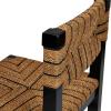 imageCreative CoOp Willowbrook Solid Wood and Natural Woven Seagrass Rope Counter Height Stool Honey Walnut FinishMahogany Black Finish