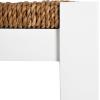 imageCreative CoOp Willowbrook Solid Wood and Natural Woven Seagrass Rope Counter Height Stool Honey Walnut FinishMatte White Finish
