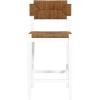 imageCreative CoOp Willowbrook Solid Wood and Natural Woven Seagrass Rope Counter Height Stool Honey Walnut FinishMatte White Finish