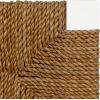 imageCreative CoOp Willowbrook Solid Wood and Natural Woven Seagrass Rope Counter Height Stool Honey Walnut FinishMatte White Finish