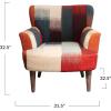 imageCreative CoOp Wool and Cotton Upholstered Arm Chair with Geometric Pattern Multicolor