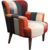 imageCreative CoOp Wool and Cotton Upholstered Arm Chair with Geometric Pattern Multicolor