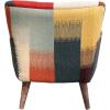 imageCreative CoOp Wool and Cotton Upholstered Arm Chair with Geometric Pattern Multicolor