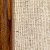 imageCreative CoOp Woven Cotton and Wool Blend TableStool with Oak Wood Legs and Reversible Top Natural and Cream