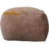 imageCreative CoOp Woven New Zealand Wool Shag Pouf with Design Multicolor