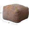 imageCreative CoOp Woven New Zealand Wool Shag Pouf with Design Multicolor