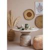imageCreative CoOp Woven New Zealand Wool Shag Pouf with Design Multicolor