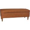 imageCreative CoOp Fabric Upholstered Bench with Storage BrownCognac Vegan Leather