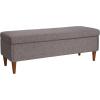 imageCreative CoOp Fabric Upholstered Bench with Storage BrownGrey Fabric