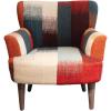 imageCreative CoOp Wool and Cotton Upholstered Arm Chair with Geometric Pattern Multicolor