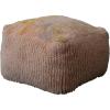 imageCreative CoOp Woven New Zealand Wool Shag Pouf with Design Multicolor