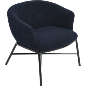 imageCreative CoOp Bowery Boucle Upholstered Armchair Dark Blue Accent Chair