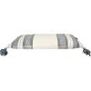 imageBlue Grey ampamp Cream Striped Cotton Blend Lumbar Pillow with Tassels