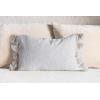 imageCream Cotton Woven Slub Pillow with Plush Tassels