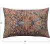 imageCreative CoOp 24 Inches Cotton Printed Lumbar Pattern and Chambray Back Multicolored Pillow Multi