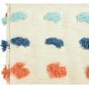 imageCreative CoOp 60quot L x 50quot W Woven Cotton Throw with Tufted Dots ampamp Tassels Model DF2390