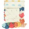 imageCreative CoOp 60quot L x 50quot W Woven Cotton Throw with Tufted Dots ampamp Tassels Model DF2390