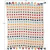 imageCreative CoOp 60quot L x 50quot W Woven Cotton Throw with Tufted Dots ampamp Tassels Model DF2390